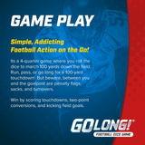 Go Long! Football Dice Game